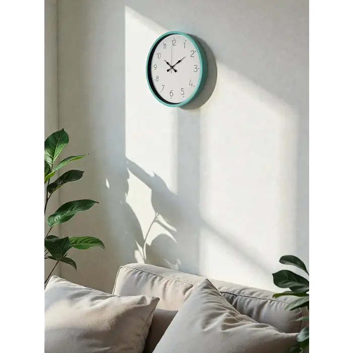 36 Cm Turkuaz Standart Duvar Saati
