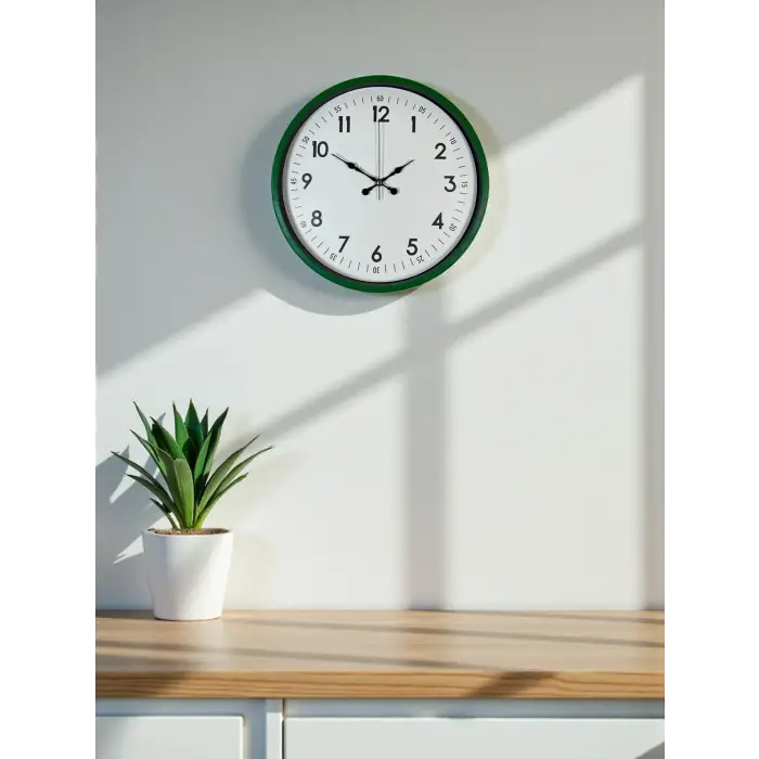 36 Cm Yeşil Dekoratif Duvar Saati