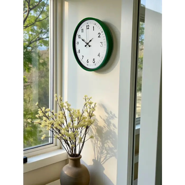 36 Cm Yeşil Dekoratif Duvar Saati