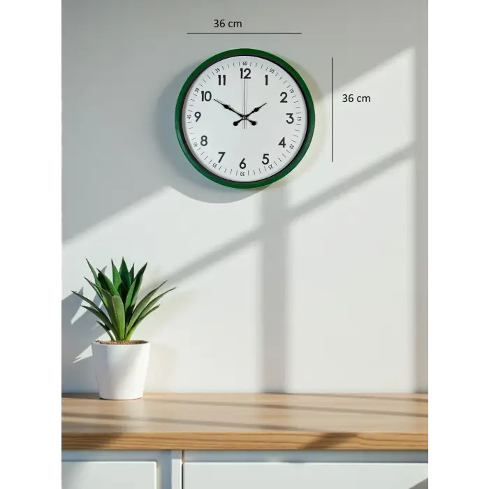 36 Cm Yeşil Dekoratif Duvar Saati