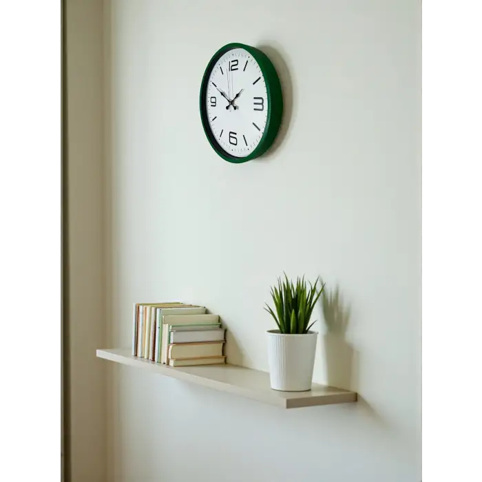 36 Cm Yeşil Modern Dekoratif Duvar Saati