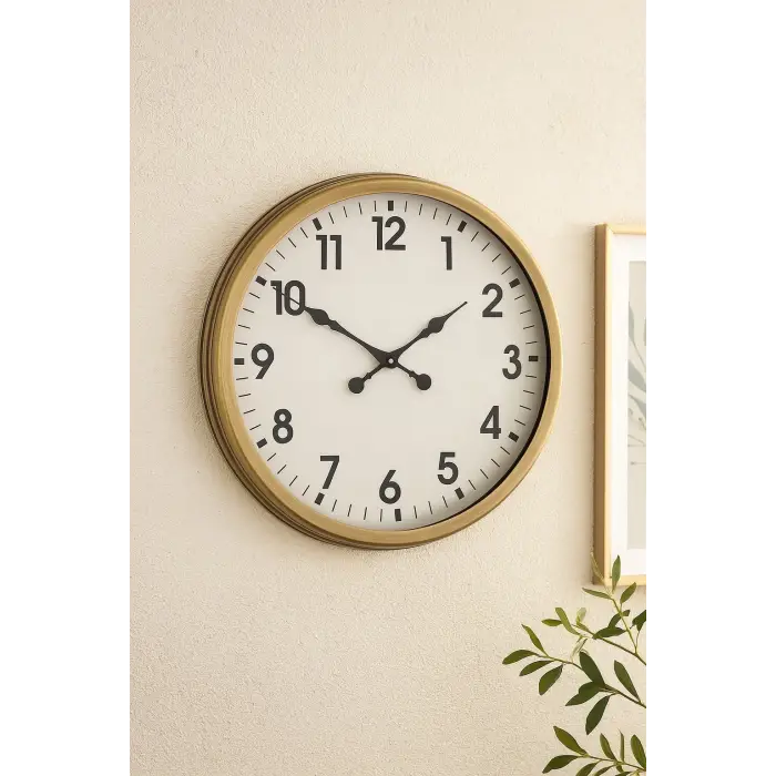 60 cm Eskitme Metal Standart Duvar Saati