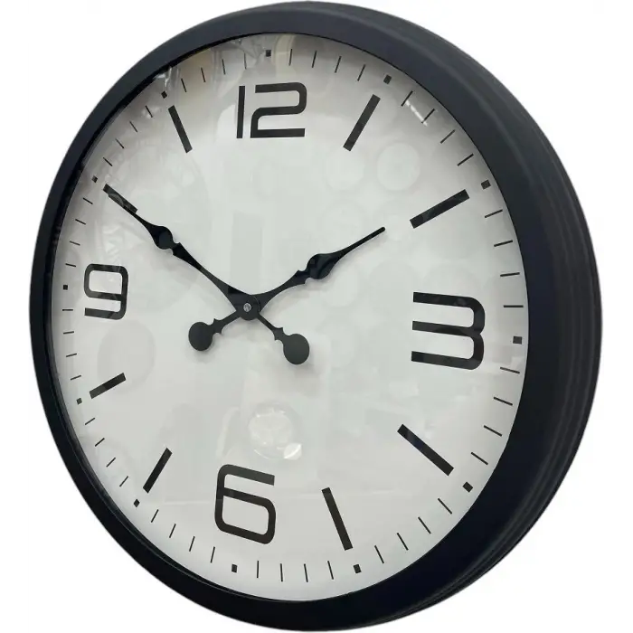60 cm Siyah Metal Dizayn Duvar Saati