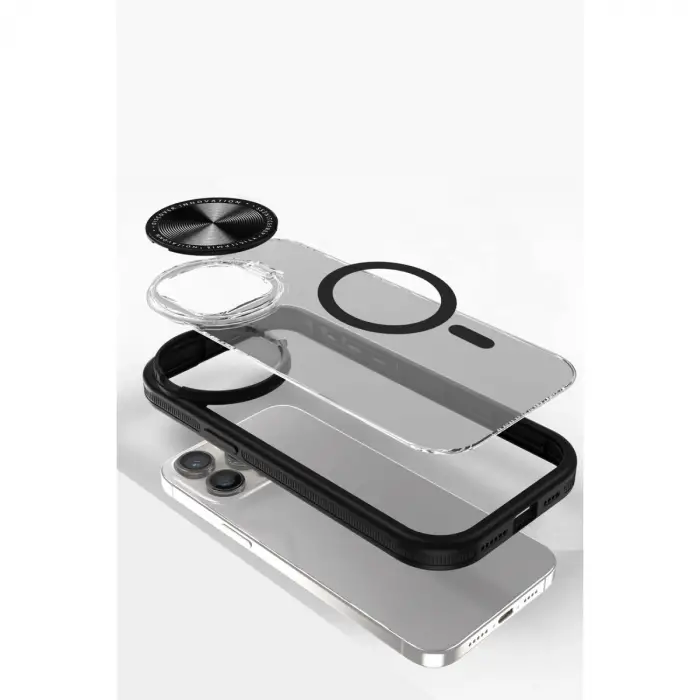 Apple İphone 11 Kılıf Teleskop Lens Magsafe Silikon Kapak - Siyah