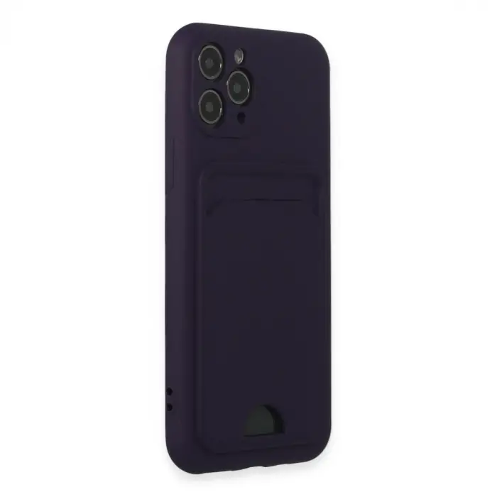 Apple İphone 11 Pro Kılıf Kelvin Kartvizitli Silikon - Derin Mor