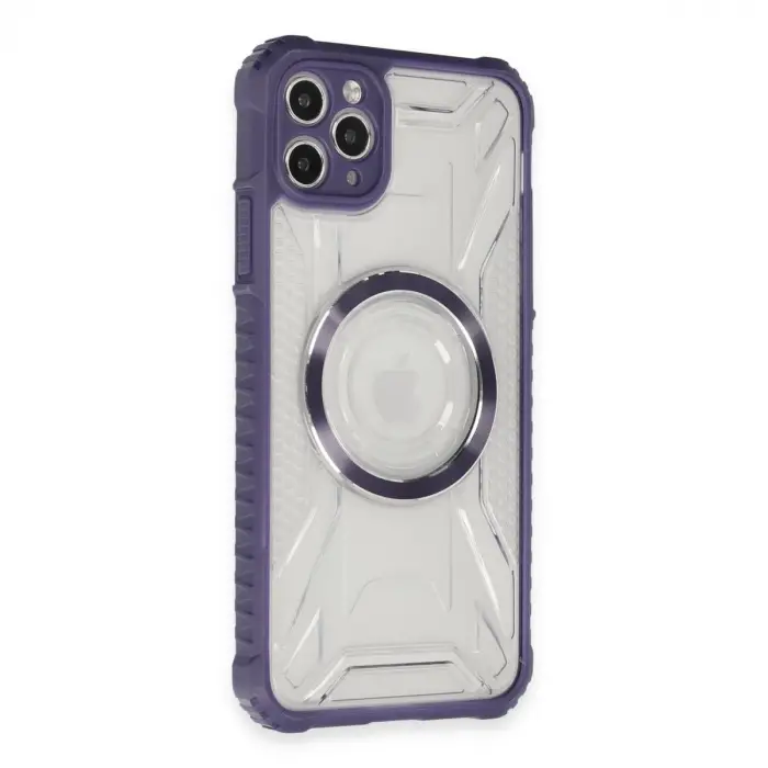Apple İphone 11 Pro Max Kılıf Prag Magneticsafe Kapak - Derin Mor