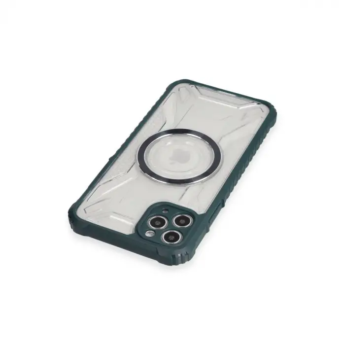 Apple İphone 11 Pro Max Kılıf Prag Magneticsafe Kapak - Koyu Yeşil