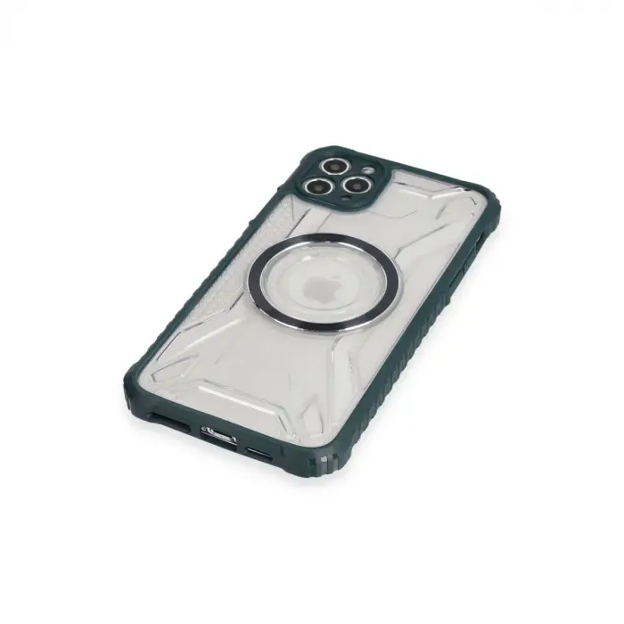 Apple İphone 11 Pro Max Kılıf Prag Magneticsafe Kapak - Koyu Yeşil