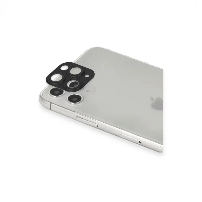 Apple İphone 11 Pro Max Pers Alüminyum Kamera Lens - Siyah