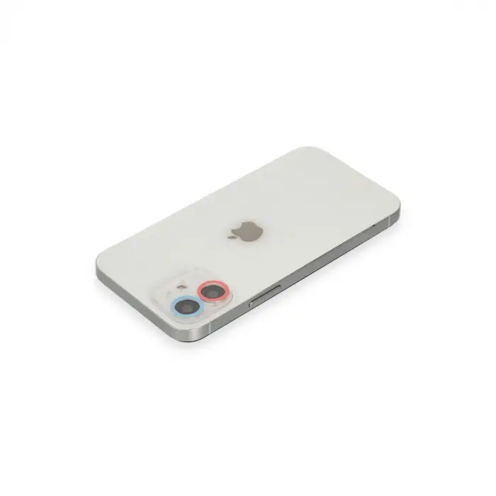 Apple İphone 11 Renkli Kamera Lens Koruma Cam - Pembe-mavi