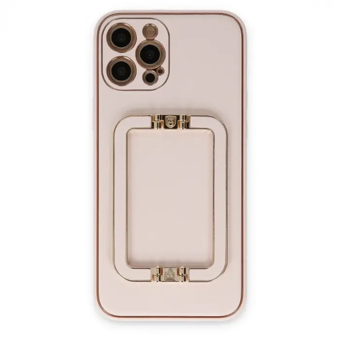 Apple İphone 12 Pro Kılıf Coco Elit Kapak - Pudra