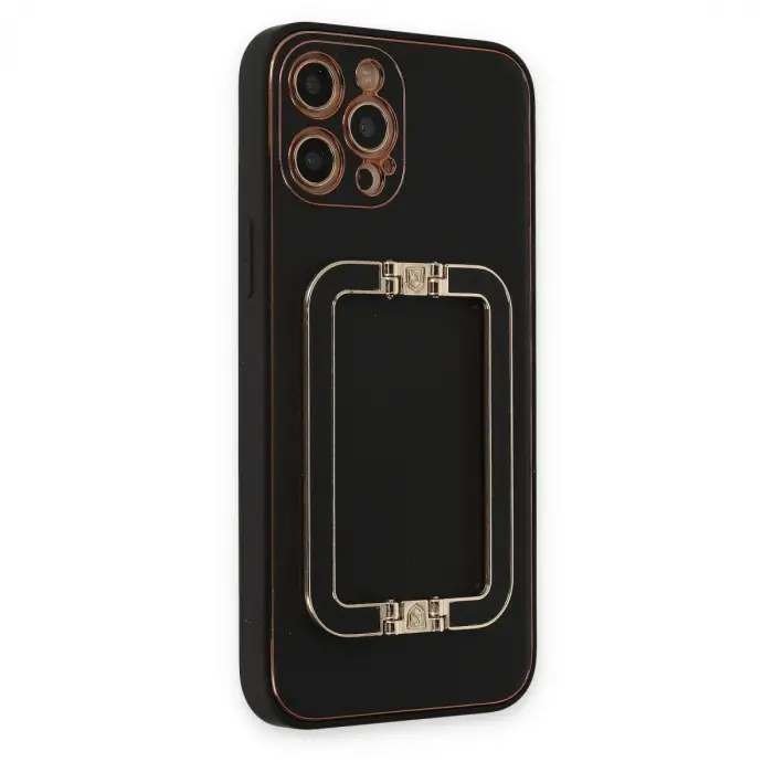 Apple İphone 12 Pro Kılıf Coco Elit Kapak - Siyah