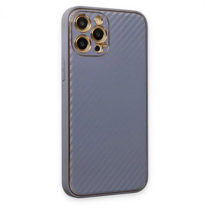 Apple İphone 12 Pro Kılıf Coco Karbon Silikon - Gri