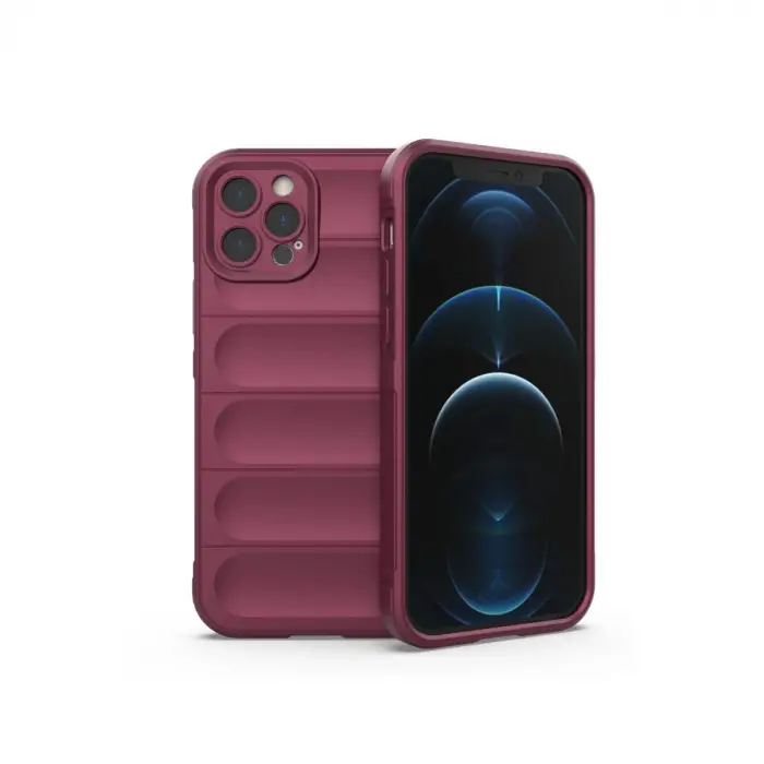Apple İphone 12 Pro Kılıf Optimum Silikon - Bordo