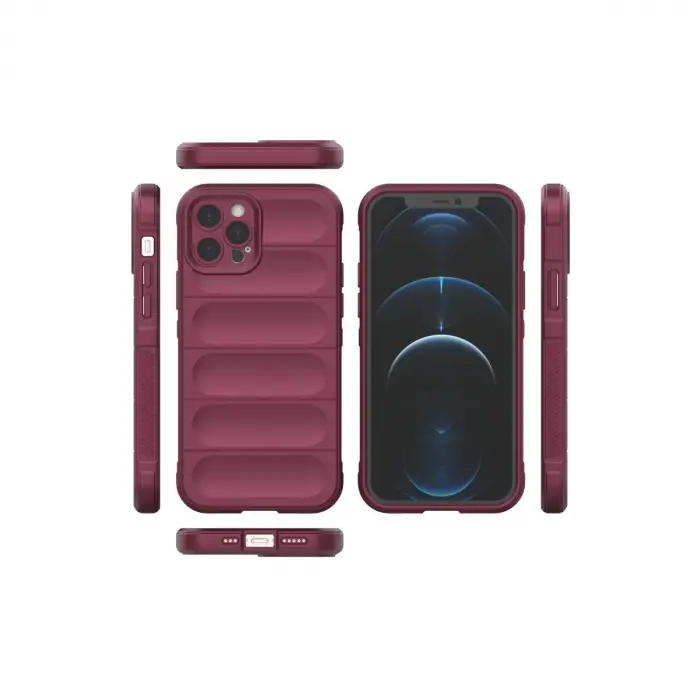 Apple İphone 12 Pro Kılıf Optimum Silikon - Bordo