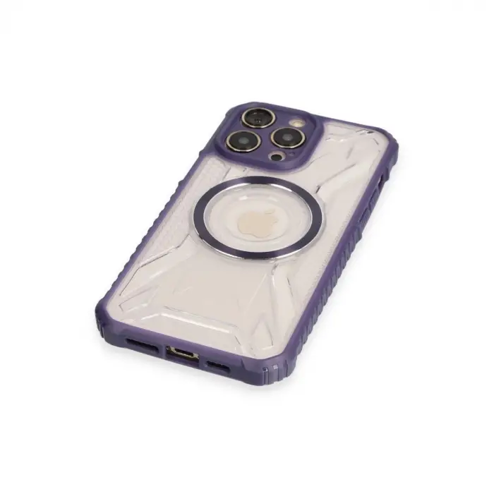 Apple İphone 12 Pro Kılıf Prag Magneticsafe Kapak - Derin Mor