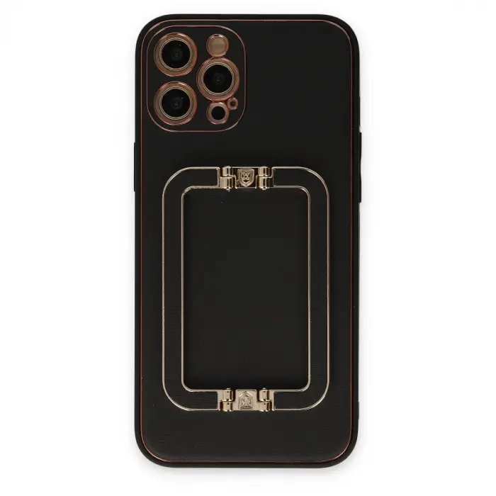 Apple İphone 12 Pro Max Kılıf Coco Elit Kapak - Siyah