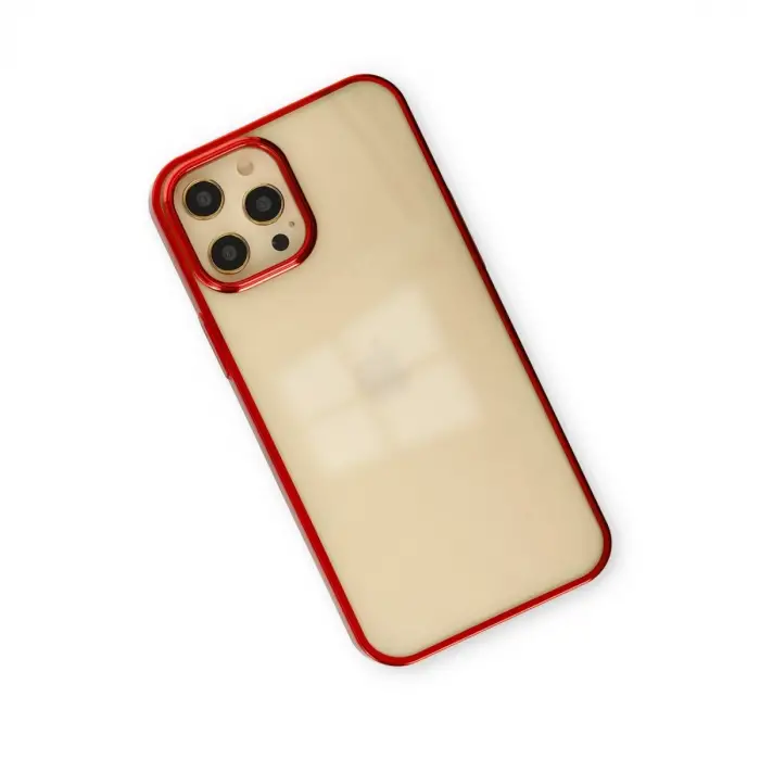 Apple İphone 12 Pro Max Kılıf Element Silikon - Kırmızı