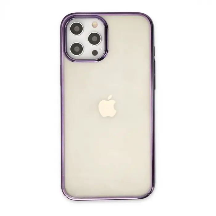 Apple İphone 12 Pro Max Kılıf Element Silikon - Mor