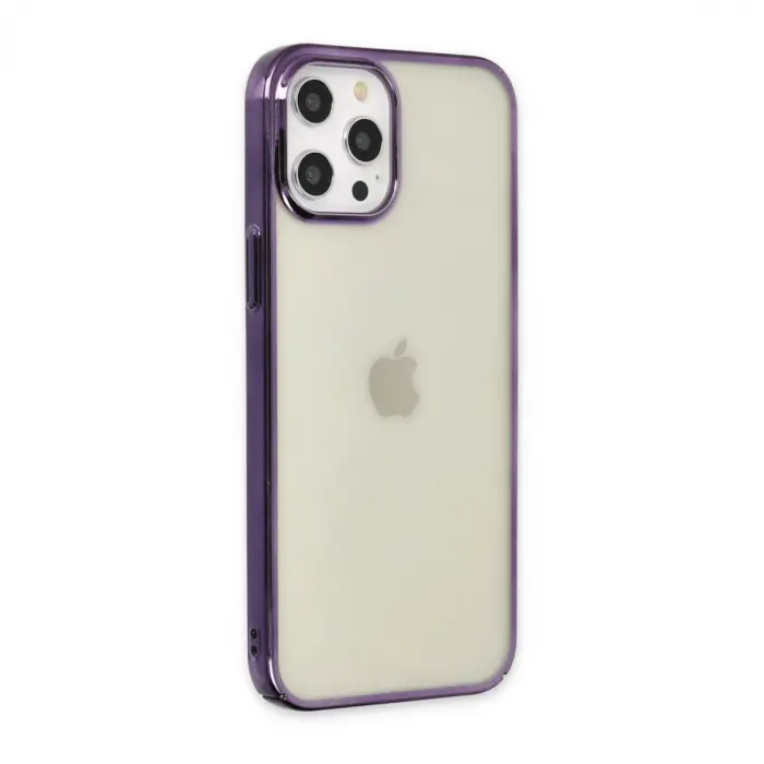 Apple İphone 12 Pro Max Kılıf Element Silikon - Mor