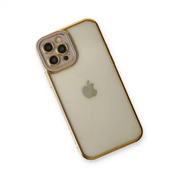 Apple İphone 12 Pro Max Kılıf Liva Lens Silikon - Lila