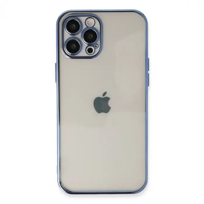 Apple İphone 12 Pro Max Kılıf Razer Lensli Silikon - Açık Mavi