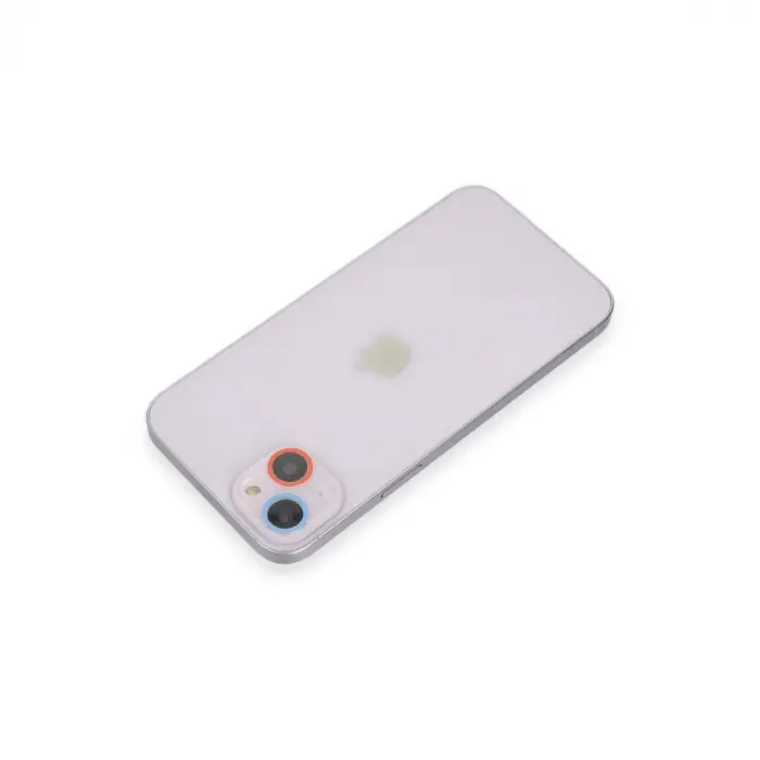 Apple İphone 13 Mini Renkli Kamera Lens Koruma Cam - Pembe-mavi