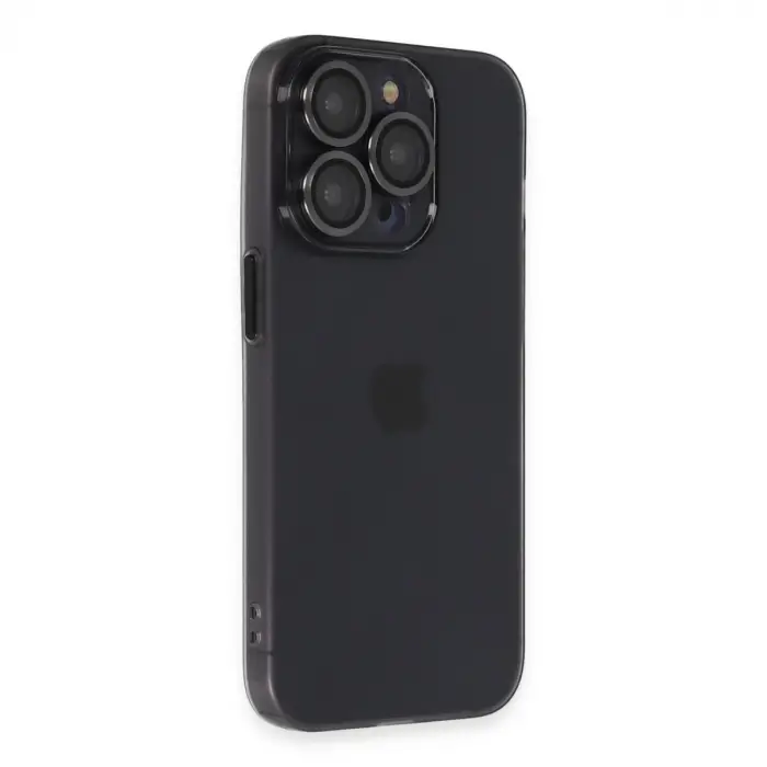 Apple İphone 13 Pro Kılıf Luko Lens Silikon - Siyah