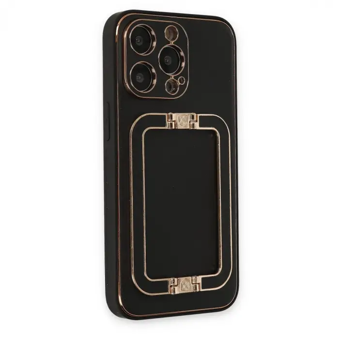 Apple İphone 13 Pro Max Kılıf Coco Elit Kapak - Siyah