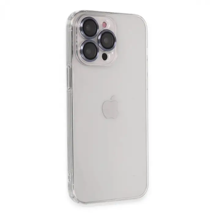 Apple İphone 13 Pro Max Kılıf Luko Lens Silikon - Sierra Blue