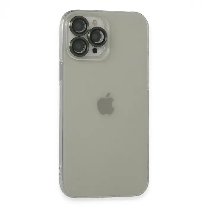 Apple İphone 13 Pro Max Kılıf Luko Lens Silikon - Yeşil