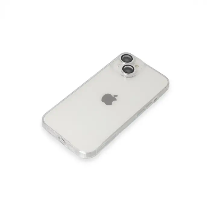 Apple İphone 14 Kılıf Luko Lens Silikon - Gümüş