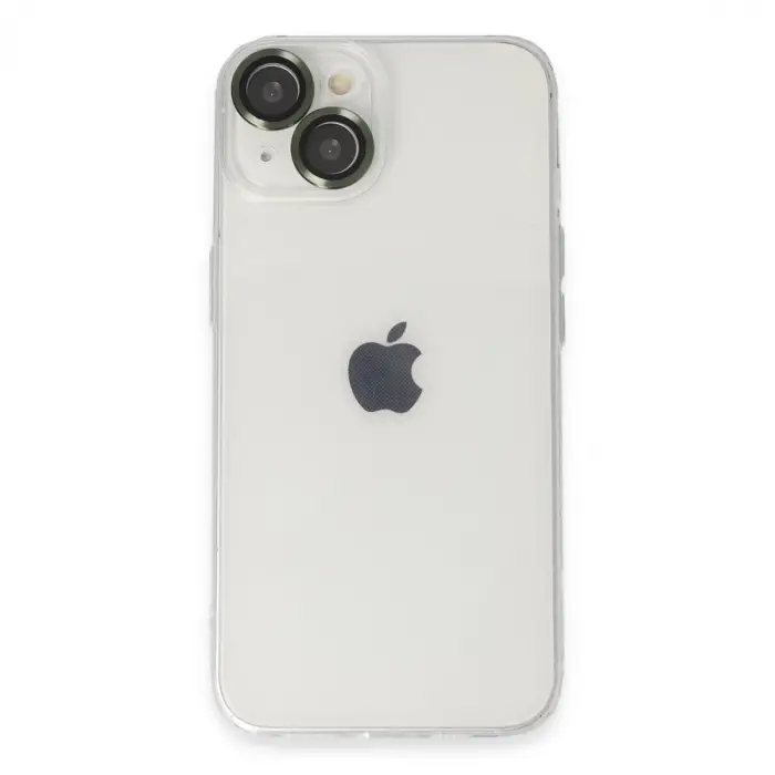 Apple İphone 14 Kılıf Luko Lens Silikon - Yeşil