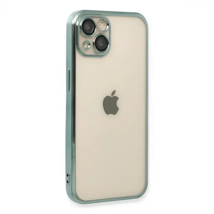 Apple İphone 14 Kılıf Razer Lensli Silikon - Yeşil