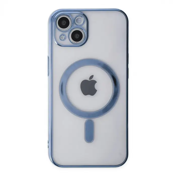 Apple İphone 14 Plus Kılıf Magneticsafe Lazer Silikon - Sierra Blue