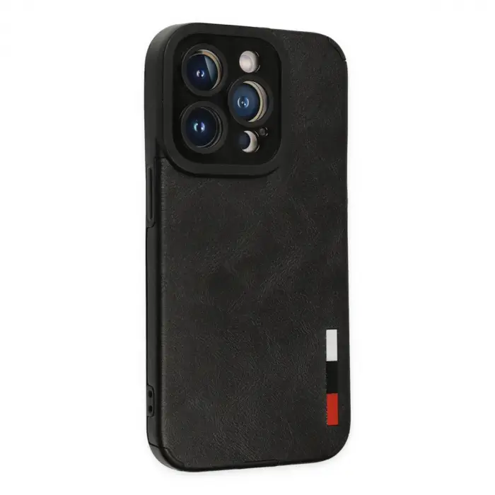 Apple İphone 14 Pro Kılıf Loop Deri Silikon - Siyah