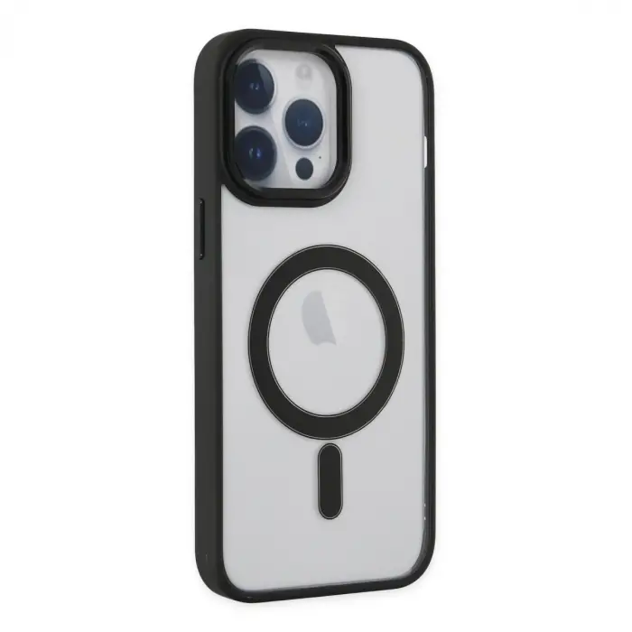 Apple İphone 14 Pro Kılıf Room Magneticsafe Silikon - Siyah