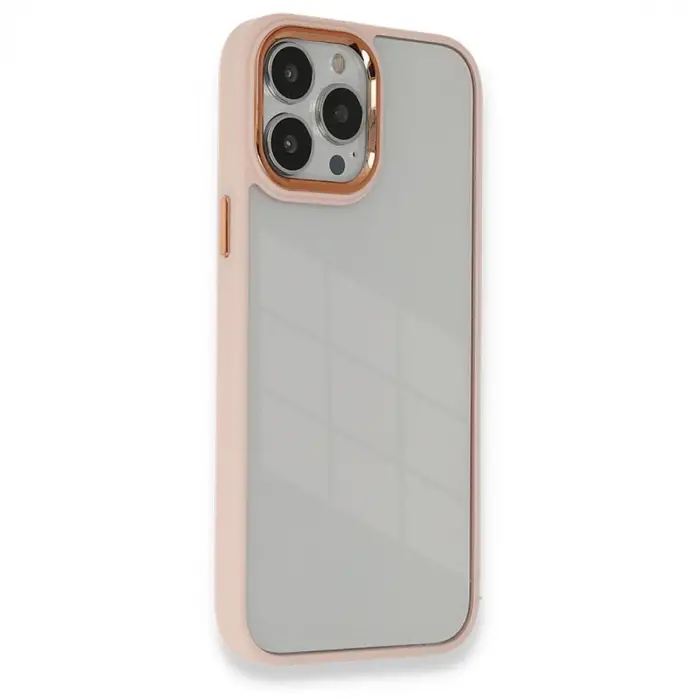 Apple İphone 14 Pro Max Kılıf Dora Kapak - Pudra