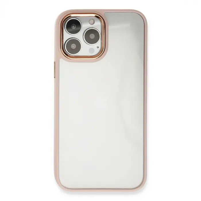 Apple İphone 14 Pro Max Kılıf Dora Kapak - Pudra