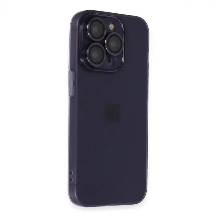 Apple İphone 14 Pro Max Kılıf Luko Lens Silikon - Siyah