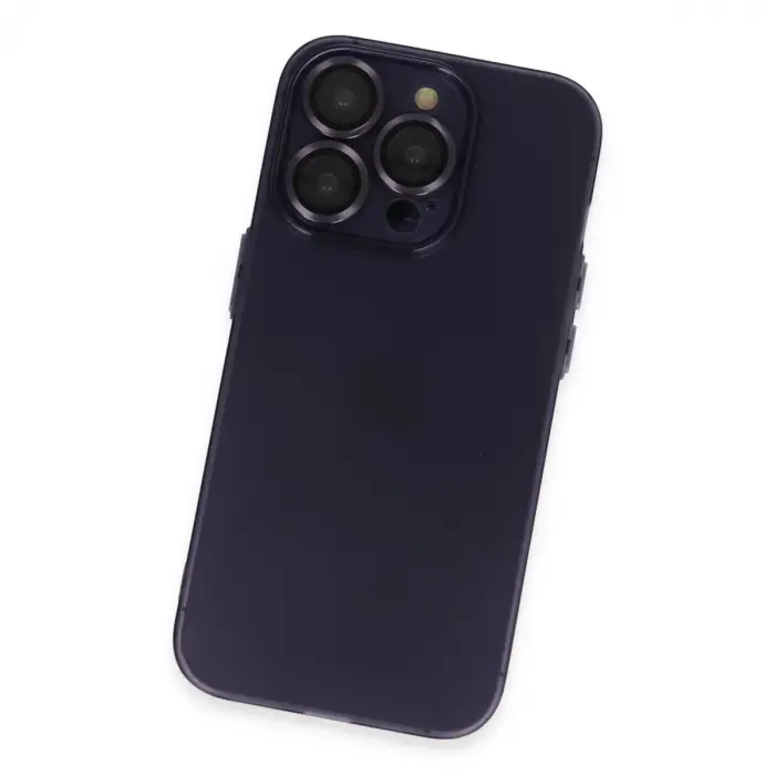 Apple İphone 14 Pro Max Kılıf Luko Lens Silikon - Siyah