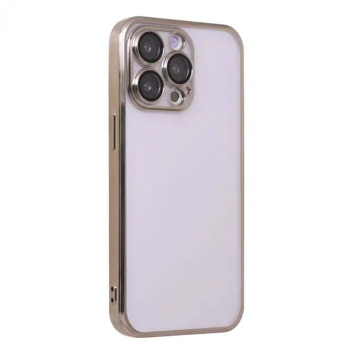 Apple İphone 14 Pro Max Kılıf Razer Lensli Silikon - Gold
