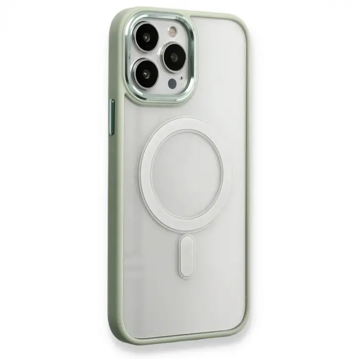 Apple İphone 14 Pro Max Kılıf Room Magneticsafe Silikon - Su Yeşili
