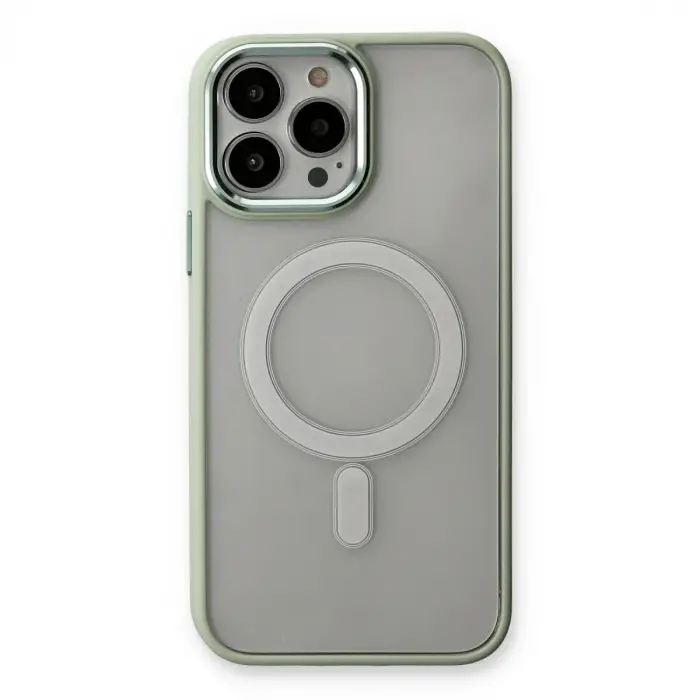 Apple İphone 14 Pro Max Kılıf Room Magneticsafe Silikon - Su Yeşili