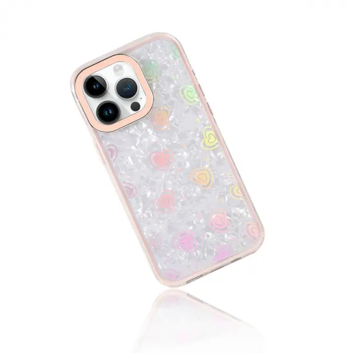 Apple İphone 14 Pro Max Lumi Desenli Kapak - Pembe