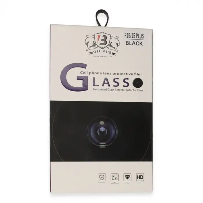 Apple İphone 15 Bilvis Titan Kamera Lens - Siyah