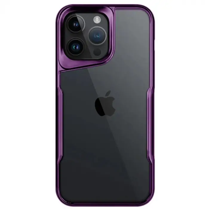 Apple İphone 15 Pro Max Kılıf Boyi Silikon Kapak - Derin Mor