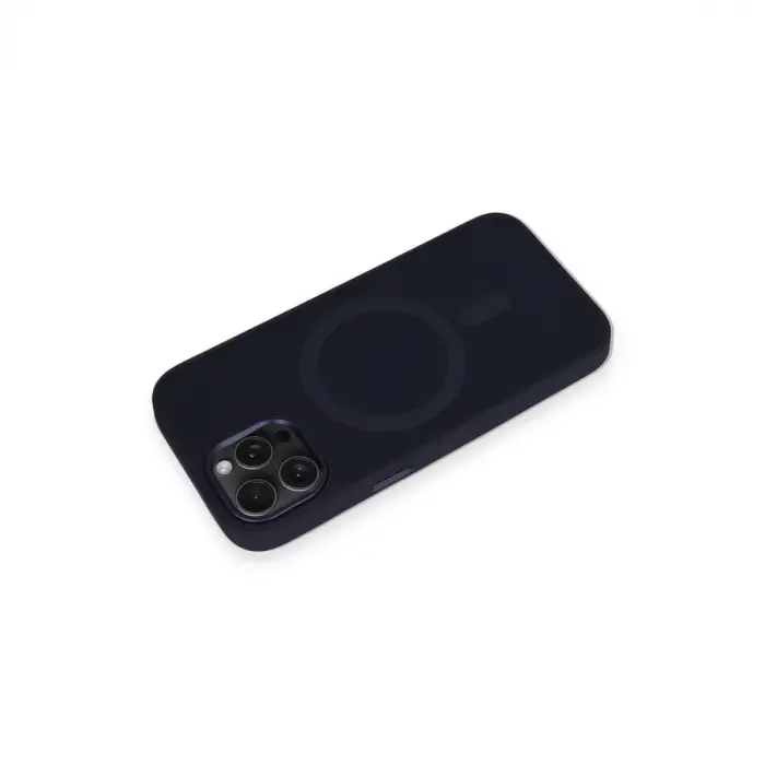 Apple İphone 15 Pro Max Kılıf Oslo Magsafe Kapak - Lacivert