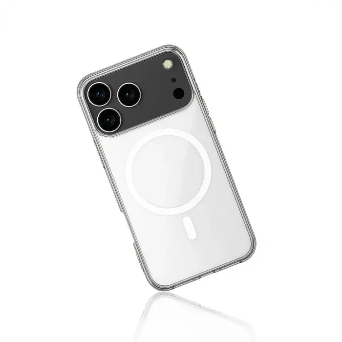 Apple İphone 17 Pro Kılıf Magneticsafe Şeffaf Silikon - Şeffaf