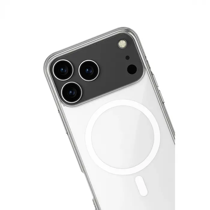 Apple İphone 17 Pro Max Kılıf Magneticsafe Şeffaf Silikon - Şeffaf
